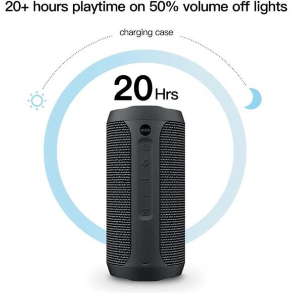 Waterproof Portable Bluetooth Speaker -20W Louder Wireless Speaker with 20 Hours - Picture 3 of 5